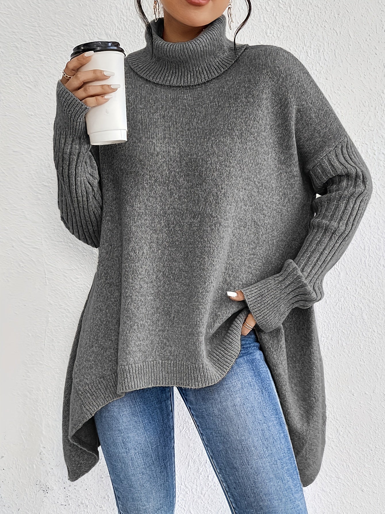 Bianca™ | Maglione a Collo Alto Oversize