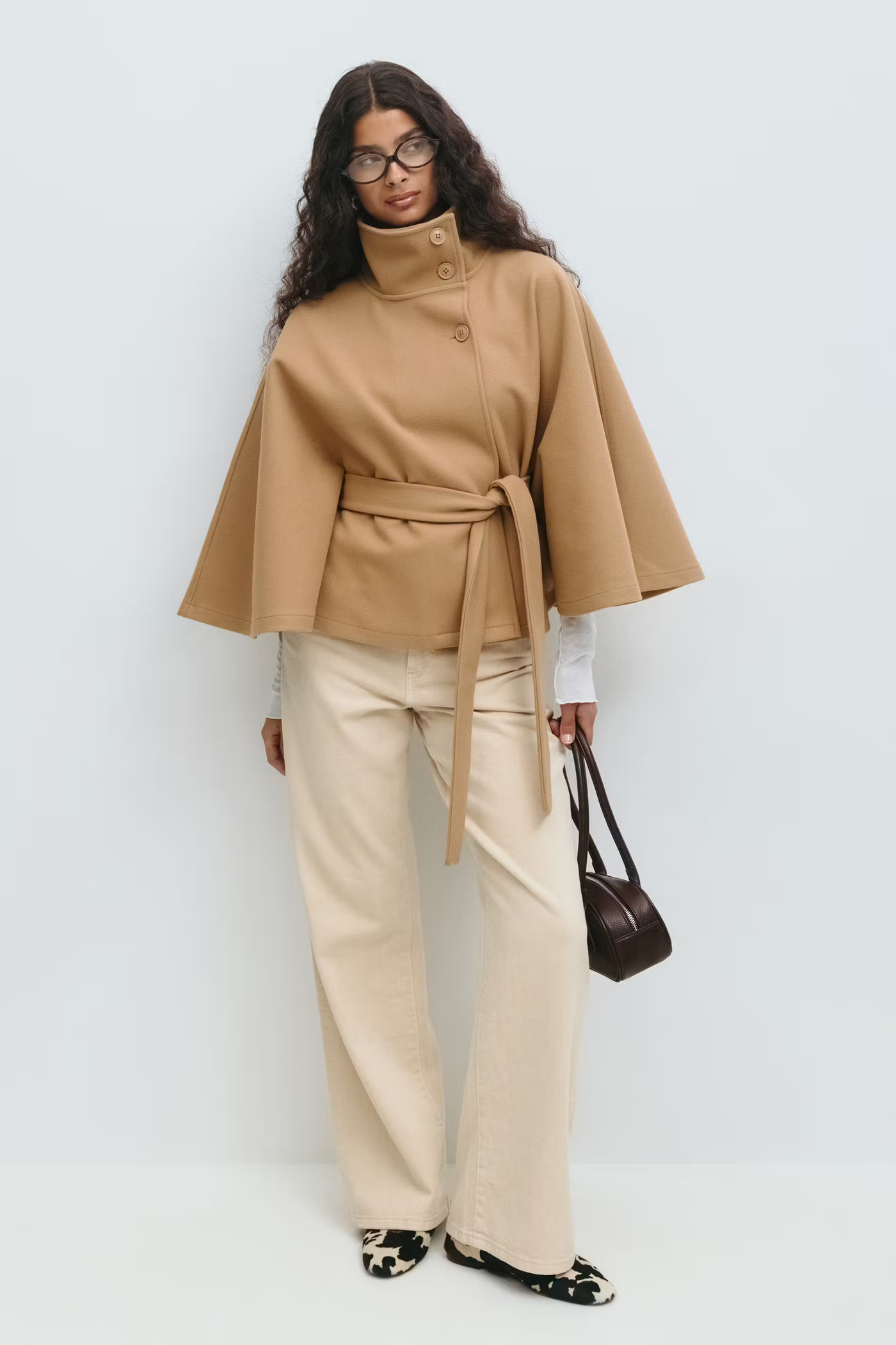 Loreza™ | Cappotto Elegante con Cintura & Collo Alto