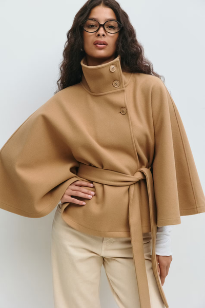 Loreza™ | Cappotto Elegante con Cintura & Collo Alto
