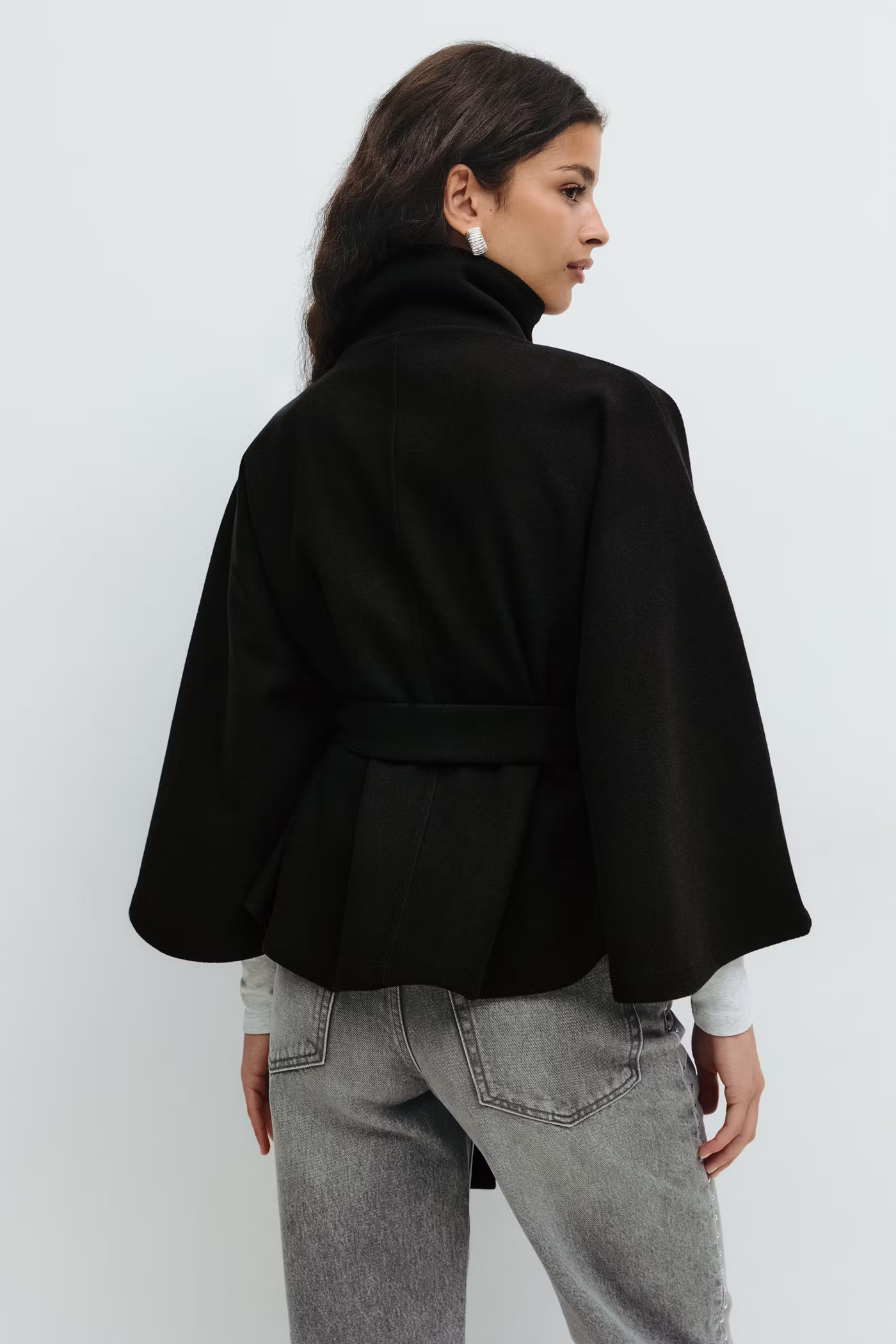 Loreza™ | Cappotto Elegante con Cintura & Collo Alto
