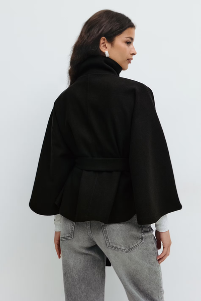 Loreza™ | Cappotto Elegante con Cintura & Collo Alto