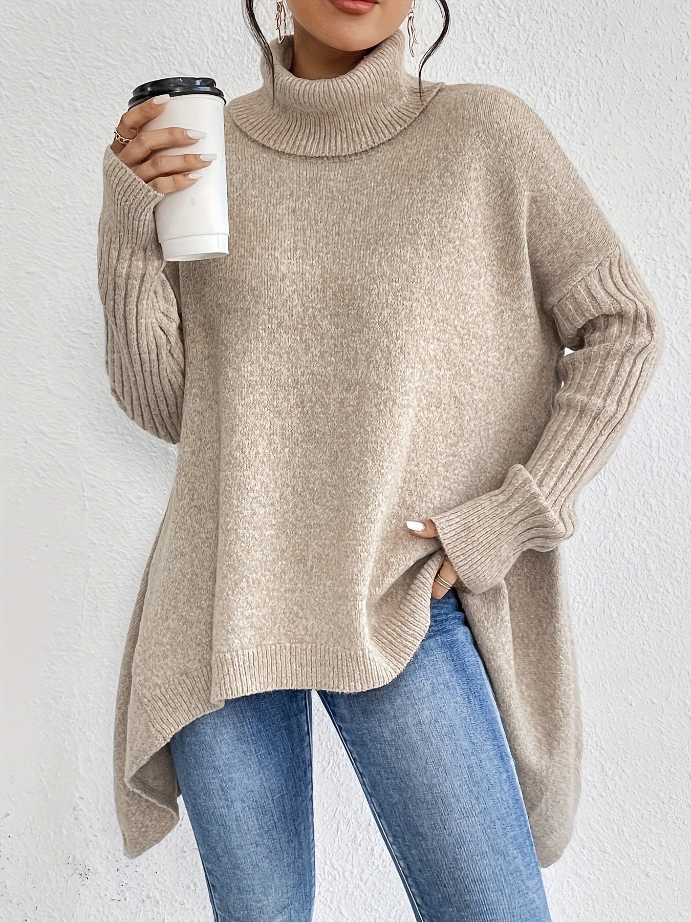 Bianca™ | Maglione a Collo Alto Oversize
