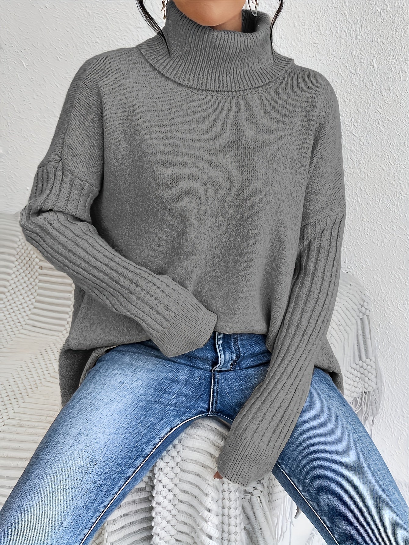 Bianca™ | Maglione a Collo Alto Oversize
