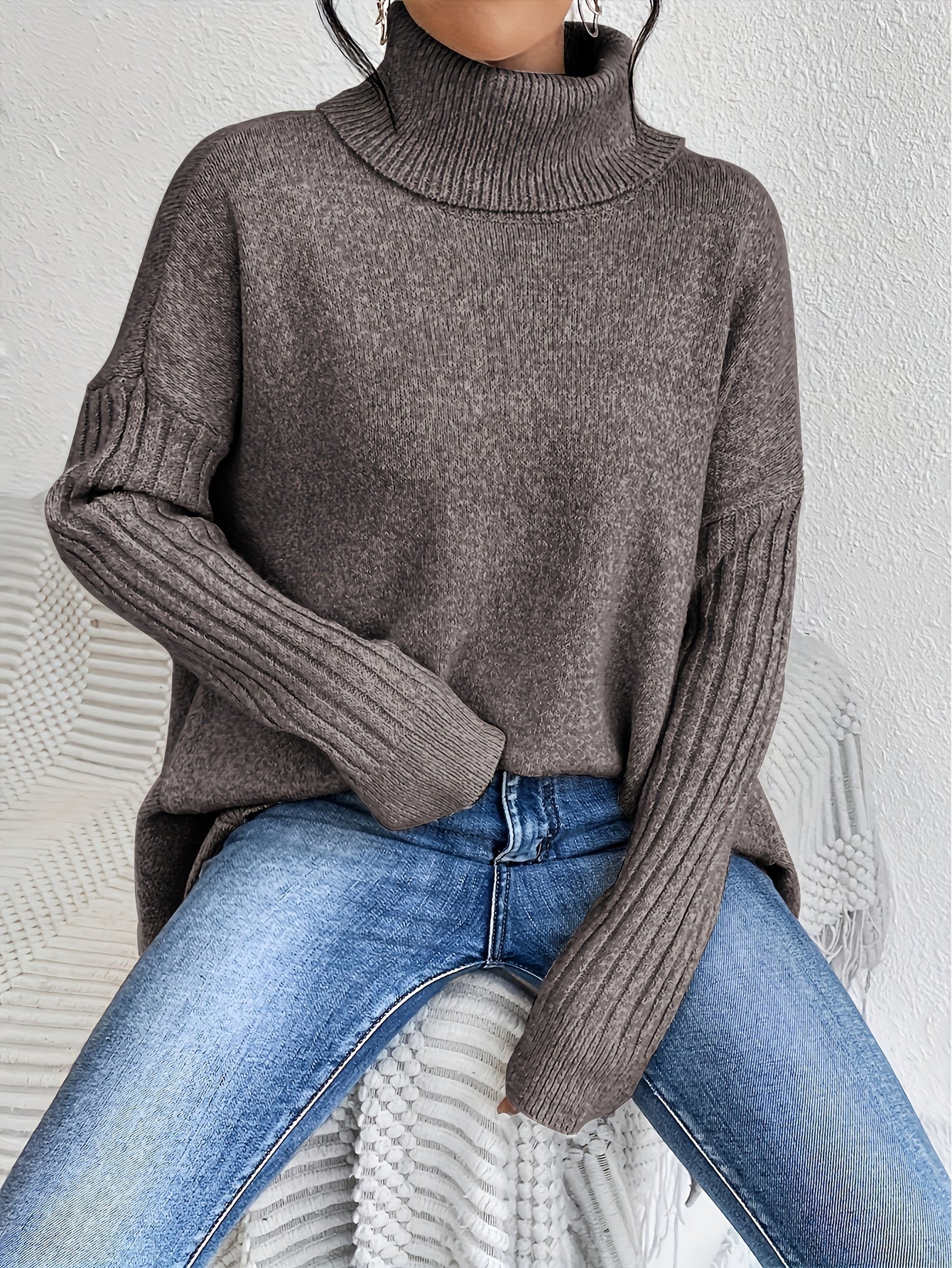 Bianca™ | Maglione a Collo Alto Oversize