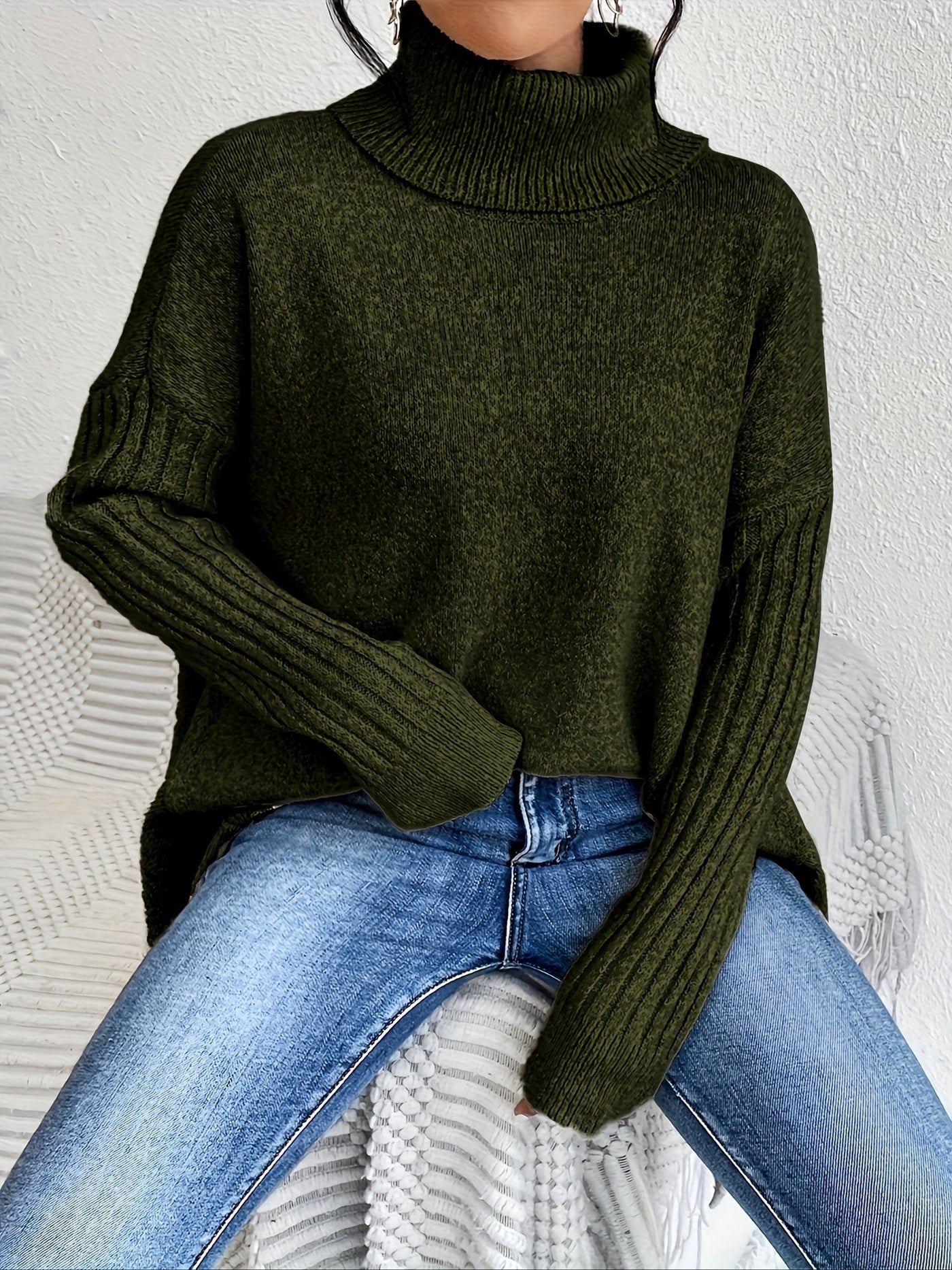 Bianca™ | Maglione a Collo Alto Oversize