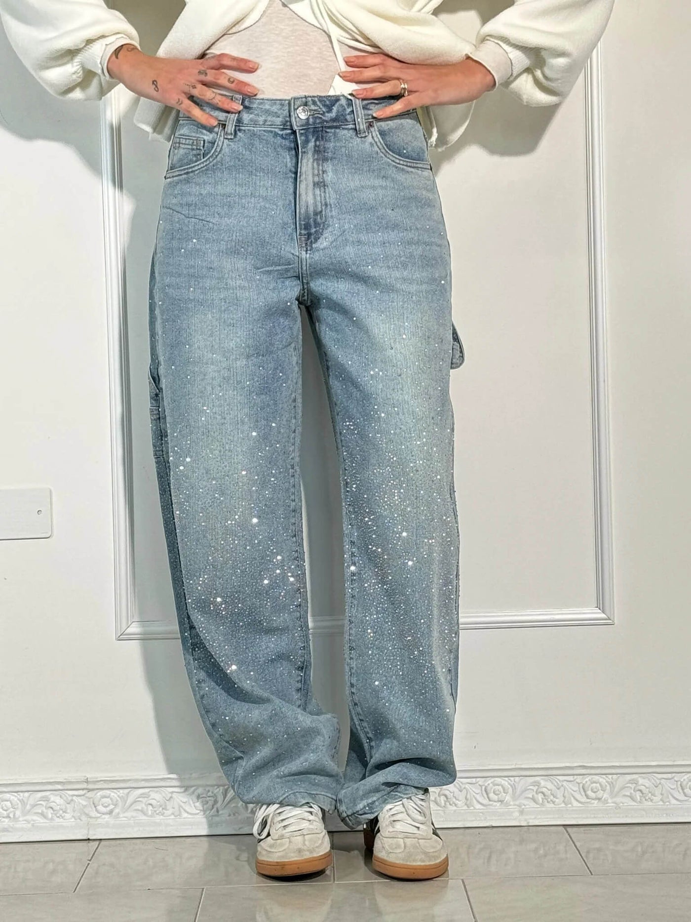 Allegra™ | Jeans con Dettagli Brillanti