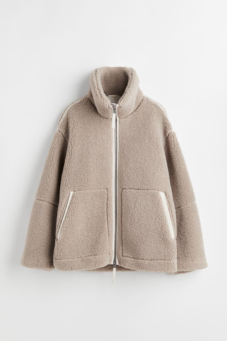 Alessia™ | Cappotto Teddy Morbido con Collo Alto