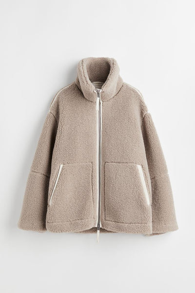 Alessia™ | Cappotto Teddy Morbido con Collo Alto