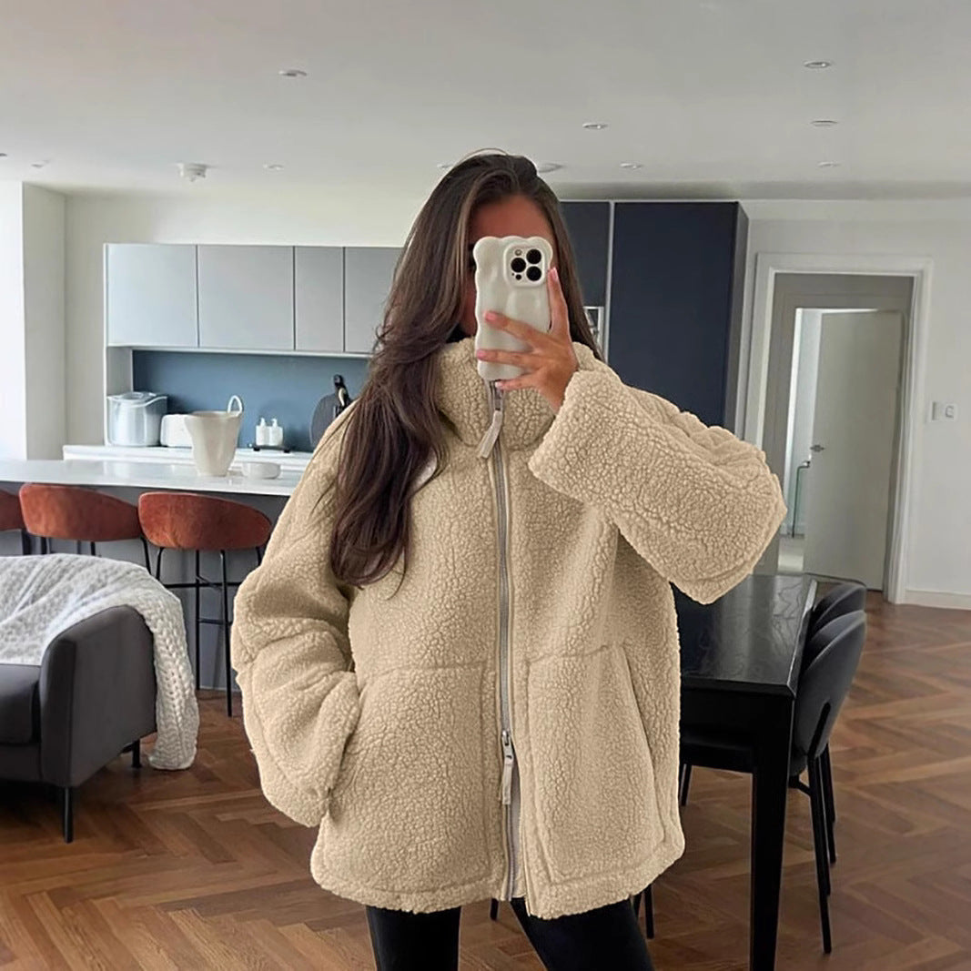 Alessia™ | Cappotto Teddy Morbido con Collo Alto