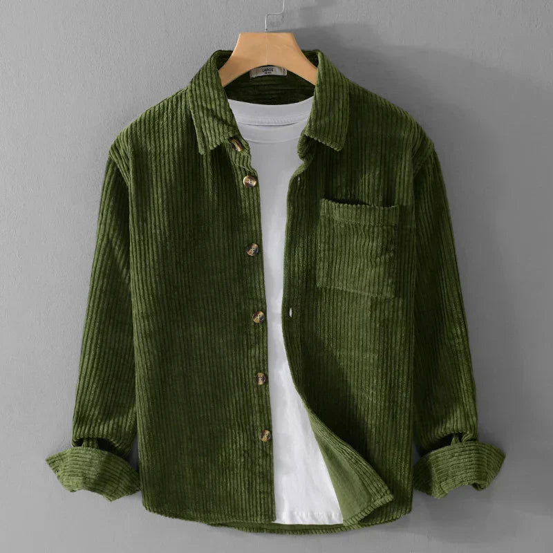 Gabriele™ | Camicia in Velluto a Coste con Maniche Lunghe