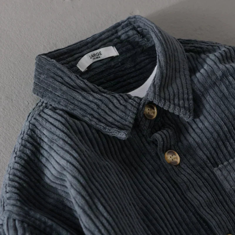 Gabriele™ | Camicia in Velluto a Coste con Maniche Lunghe