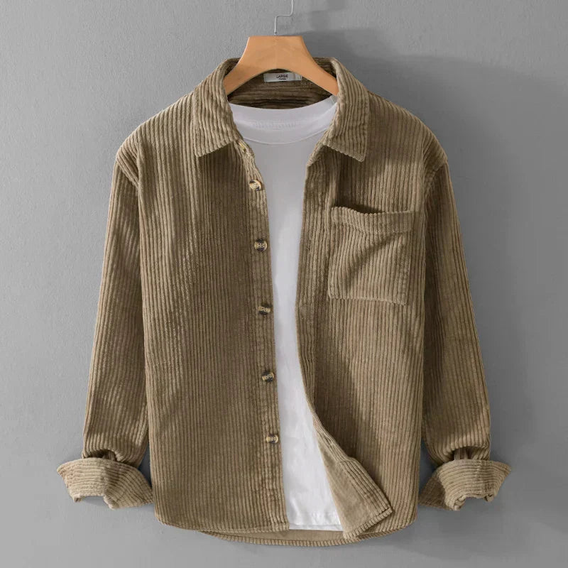Gabriele™ | Camicia in Velluto a Coste con Maniche Lunghe