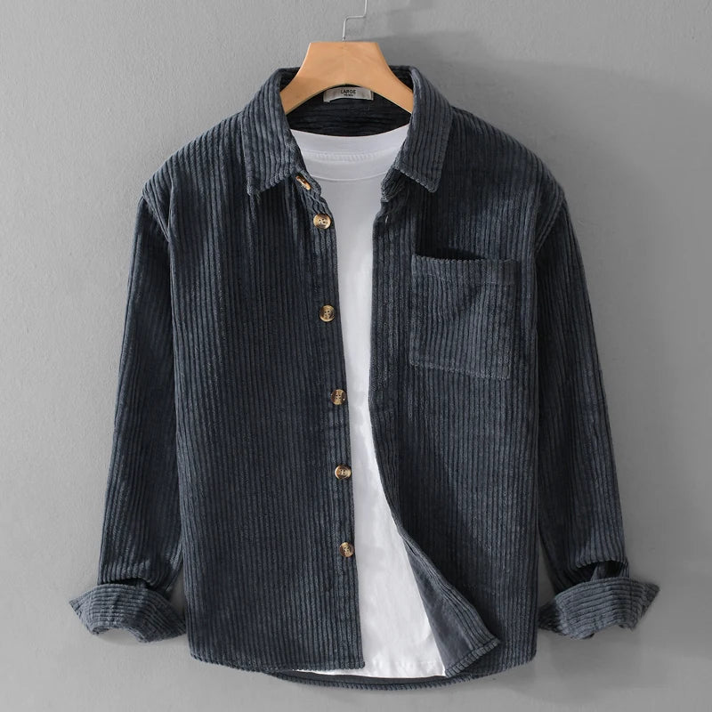 Gabriele™ | Camicia in Velluto a Coste con Maniche Lunghe
