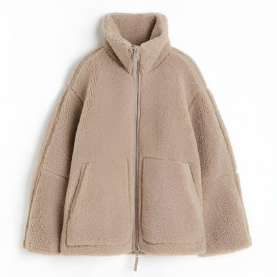 Alessia™ | Cappotto Teddy Morbido con Collo Alto