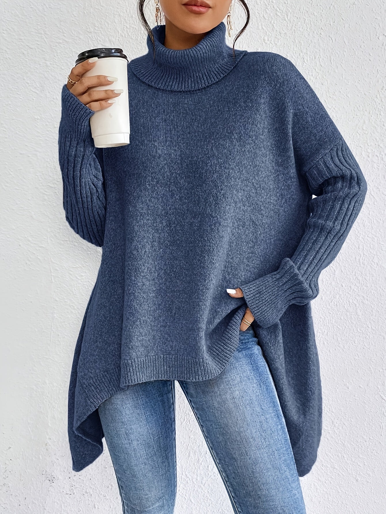 Bianca™ | Maglione a Collo Alto Oversize