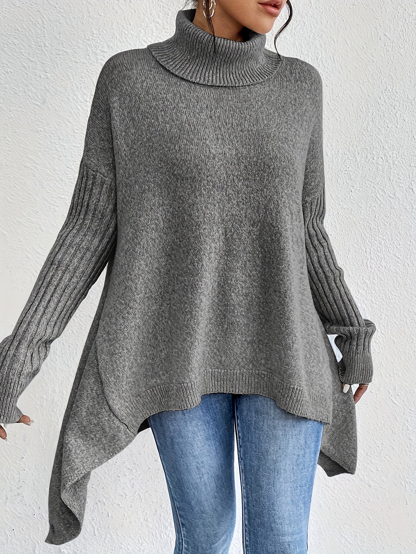 Bianca™ | Maglione a Collo Alto Oversize